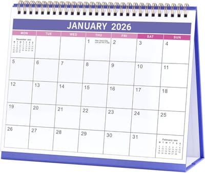 Bureaukalender 2025-2026 - 18 maanden van juli 2025 tot december 2026, start op maandag