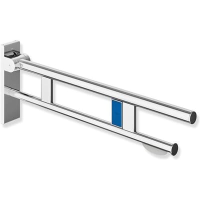 HEWI System 900 folding support rail Duo Design B with toilet roll holder and flush actuation (radio) 900.50.16740