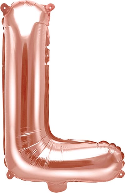 Partydeco - Folieballon Rose Gold Letter L (35 cm)