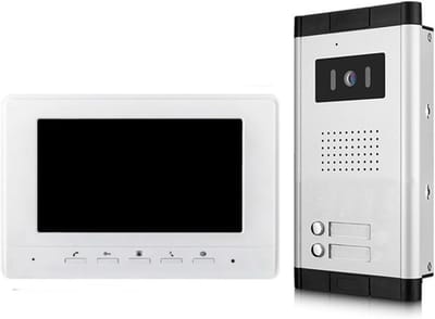 Video Deurbel Intercom - Deurtelefoon Systeem - Woningbeveiliging - 7 Inch Kleurenscherm - 1-2 Eenheden - Zilver