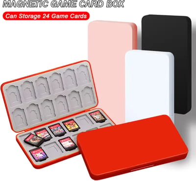 Actie4you® - Gamehouder Opslag Geschikt voor Nintendo Switch - Ruimte voor 24 Game Cards en 24 Geheugenkaarten – Micro Sd kaart – Organizer – Voor Fotografen - Rood