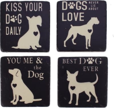 Onderzetters met honden 4 st.