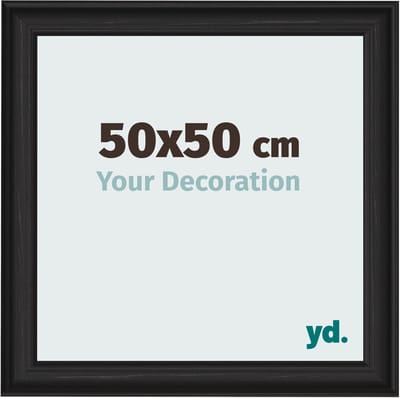 Your Decoration - Fotolijst 50x50 cm - MDF - Zwart Houtnerf - Lazio