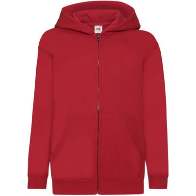 Fruit of the Loom Kinder/Kids Klassiek Jasje met Capuchon (Rood)