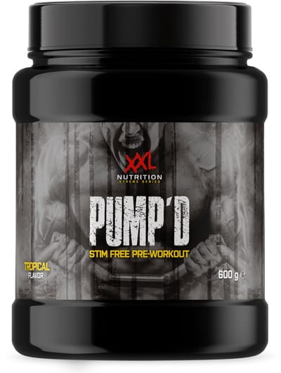 XXL Nutrition - Pump'D - Tropical Fruit - Stimulant Free Pre Workout - 600 g
