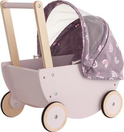 howa Houten Poppenwagen "Rainbow" met opvouwbare kap 25502