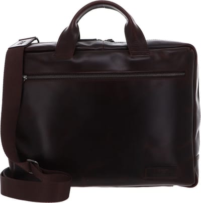 JOST Leren Afzonderlijke gevallen Laptoptas met laptopvak Trelleborg Business Bag Brown Bruine