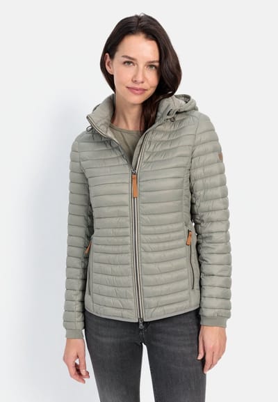 camel active Lichtgewicht gewatteerde jas gemaakt van gerecycled polyamide - Maat womenswear-50 - Salie Groen