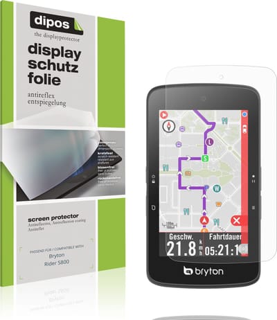 dipos – 4x Matte Beschermfolie geschikt voor Bryton Rider S800 | Krasbestendige & antireflecterende Screenprotector Ultra-Thin