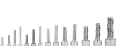 Dailygoods- Zeskantschroevenset 135-delig - Roestvrij Staal 304 - 14 Maten - Transparante Opbergdoos - Corrosiebestendig - Ideaal voor Doe-het-zelvers - Inbusschroeven