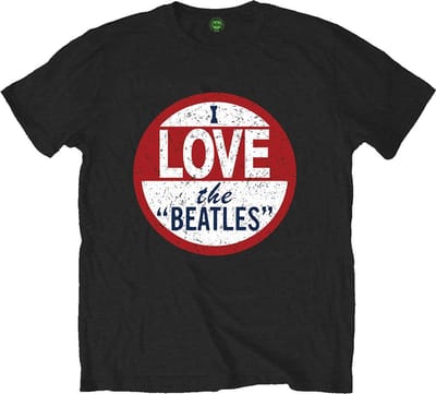 The Beatles - I Love The Beatles Heren T-shirt - S - Zwart