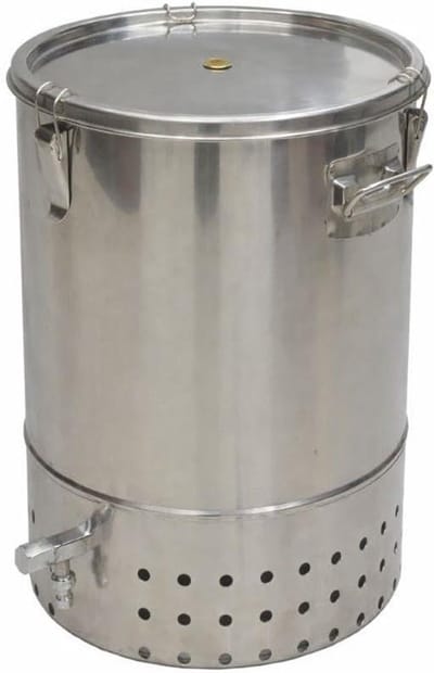 Worm Composter - Keuken Compostbak - Afval Verwerken - Roestvrij Staal - 30 Liter - Zilver