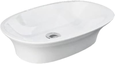 Ovale Wastafel zonder Overloop - Keramiek L. 60 cm Breed