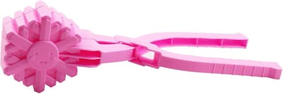 Sneeuwvlokvorm Sneeuwbal Tang Plastic Sneeuwbal Tang Sandbal Clip met Handvat Sneeuwbal Maker Tang Eenvoudige Bediening Winter Vechten Sport (Roze)