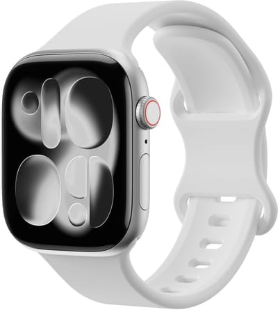 SBG Siliconen Bandje Geschikt voor Apple Watch 1/2/3/4/5/6/7/8/9/10/11/SE - 38/40/41/42MM - Horlogebandje Wit