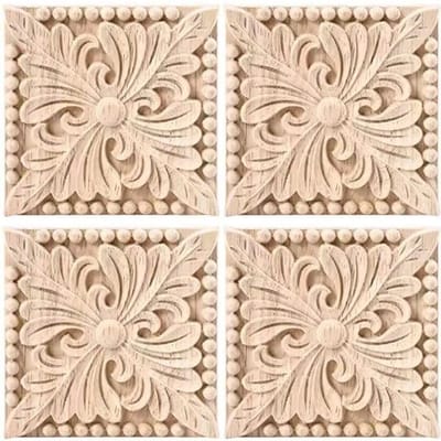 Dailygoods- Houten Ornament - Decoratie Meubels - Houten Applicaties - Snijwerk Ornament - Decoratie Woonkamer - Hoogwaardig Rubberhout - Elegant Interieur