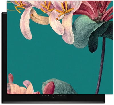 KitchenArt - Botanical Elegance – Inductie Beschermer - 52x35 cm - Kookplaat Beschermer - Luxe Afdekplaat Inductieplaat - Anti-slip & Oprolbaar - Beschermmat Inductiekookplaat