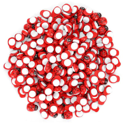 300 Stuks Houten Lieveheersbeestjes Simulatie Kleine Landschap Ambachten Scrapbooking DIY Decoratie Accessoires red