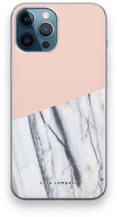 Case Company® - Hoesje geschikt voor iPhone 12 Pro hoesje - A touch of peach - Soft Cover Telefoonhoesje - Bescherming aan alle Kanten en Schermrand