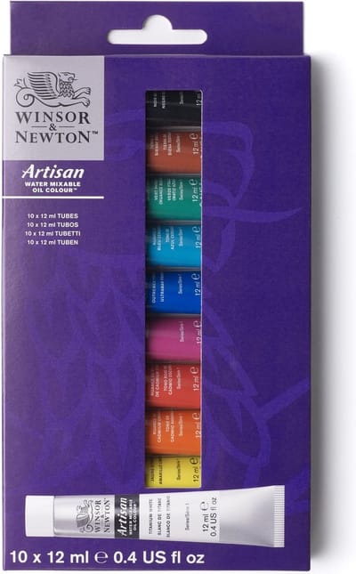 Winsor & Newton 1590271 Artisan Water Mixable Olieverf Set – 10 × 12 ml – Watermengbare Olieverf - Starter set