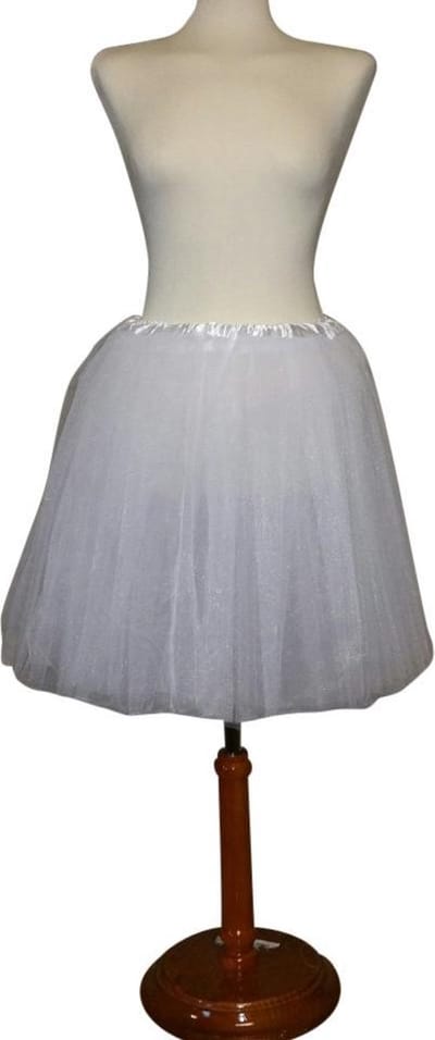 Tule rokje – 50 cm - Wit - Tutu - Petticoat - Festival - 3 lagen tule - t/m maat 42