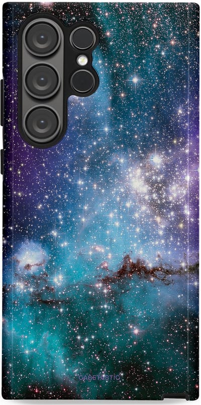 Casetastic Hoesje Geschikt voor Samsung S23 Ultra - Stijlvolle Beschermende Duo-layer Case - Nebula nachtdroom