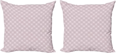 ABAKUHAUS Decoratieve kussenhoezen in gedempte kleuren, 2 stuks, modern accent, dubbelzijdige digitale print, 40x40 cm, grijs, roze, lichtpaars