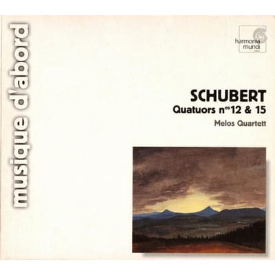 CD FRANZ SCHUBERT / MELOS QUARTETT - Schubert Kwartetten Nr. 12 & 15 HMA1951409 Harmonia Mundi  2002 Japan Klassiek Gebruikt black