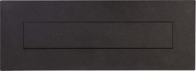 Brievenbusklep 300 mm breed gelakt in RAL 9005 - Albo briefplaat in aluminium