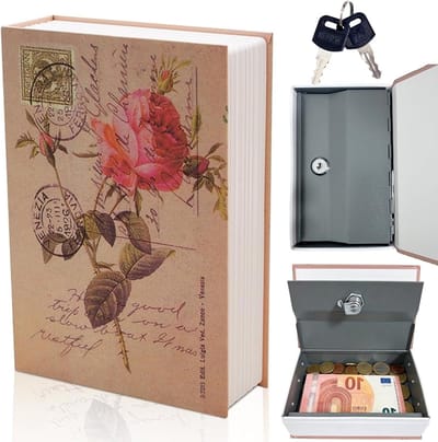 Vergrendelbare Boeksafe in Woordenboekontwerp, Mini Kluis voor Geld, Sieraden en Documenten, Veiligheidsbox voor Thuis en Kantoor