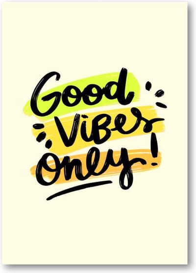 Good Vibes Only Quote - A4 Poster Staand - 21x30cm - Minimalist - Tekstposters - Inspiratie