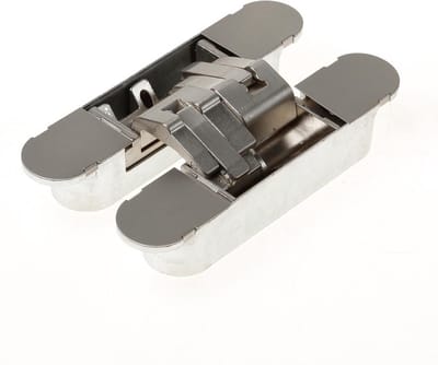 BSW Onzichtbaar scharnier, 3D, type Hide 160-120, afmeting 160x32mm, inox look, brandwerend 120 minuten