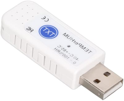 Temperatuur Hygrometer - Sensor Logger - Omgevingsbewaking - Alarmfunctie - 12 x 104 x 29 cm - Zwart