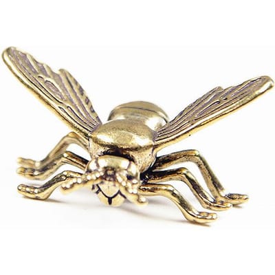 Ornements d'étanchéité en laiton Abeille Cuivre Bureau Modélisation Artisanat Ornement Miniature Statue Décorations de Fête Figurine Créative mini beige