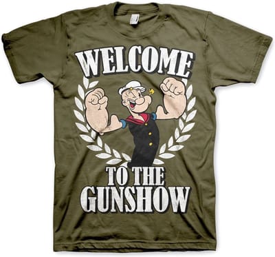 Popeye Welcome To The Gunshow T-shirt Olive