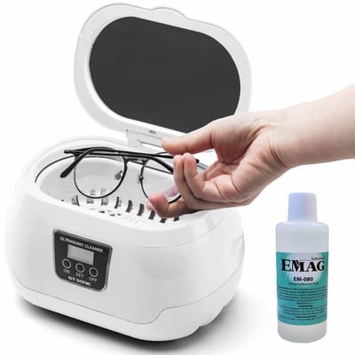 GT-sonic Ultrasoon Reiniger 600ml + 100 ml Ultrasoon Vloeistof – Ultrasone Reiniger voor Brillen, Sieraden, Horloges, Juwelen en Munten