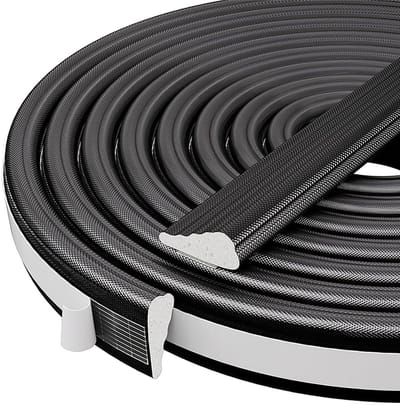 Dailygoods- Tochtstrip 5 m - Zelfklevende Wigvormige Afdichting - Vochtbestendig - Geluidsisolatie - Geschikt voor Ramen/Deuren - 9,6 mm Breed - Afdichtstrip