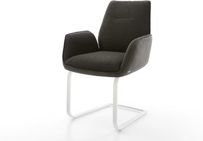 Sledestoel Zoa-Flex sledemodel vlak wit materiaalmix zwart pocketveer kern