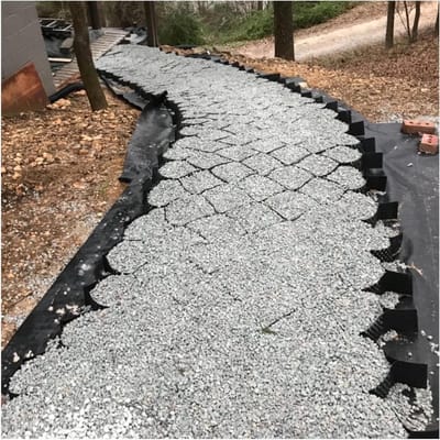 Grind Stabilisator Rooster - Bodem Stabiliseren - Oprit Aanleggen - Schaalbaar Ontwerp - 4 x 10 Meter - Zwart