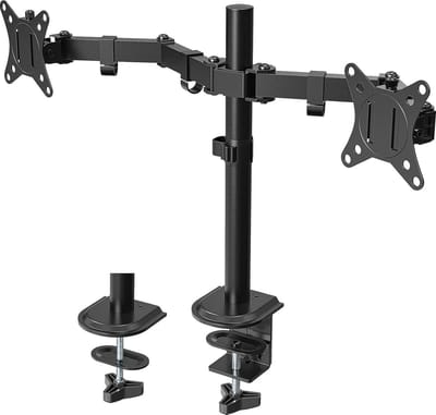 Verstelbare Monitorhouder voor Bureau - Ergonomische Monitorstandaard - Geschikt voor Monitoren van 17" tot 32" - Optimaliseer je Werkruimte met Deze Duurzame Houder