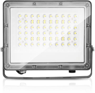 50W LED Schijnwerper Buiten, 6000K Koud Wit LED Bouwlamp Superhelder 4950LM, IP65 Waterdichte Buitenverlichting voor Achtertuin, Terras