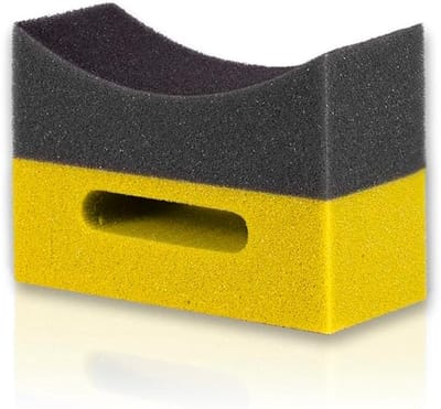 Banden Applicator - Banden Conditioner Tool - Auto Exterieur Onderhoud - Speciale Vorm - 12 cm Diameter - Geel