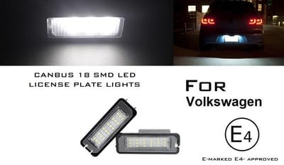 LED Kentekenverlichting set voor VW Volkswagen Golf 4 Golf 5 Golf 6 Golf 7 GTI GTD R R32 R20 R line Amarok Bora Eos Lupo Beetle Passat Phaeton Polo 5 6R 6C Scirocco CANBUS LED Kenteken lampen set verlichting units 6000K wit licht