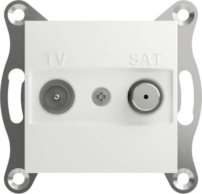 Schneider Electric EPH3470321D TV-satelliet doorvoercontactdoos Asfora Wit (RAL 9003) 1 stuk(s)
