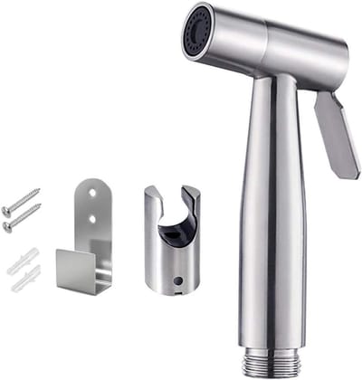 Bidet Sprayer Kit met Haak, RVS Sprayer voor Persoonlijke Hygiëne, Geschikt voor Baby Luiers en Bedpan Gebruik, Eenvoudig te Installeren