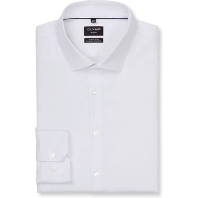 OLYMP 24/7 No. 6 Six super slim fit overhemd - wit - Strijkvriendelijk - Boordmaat: 44