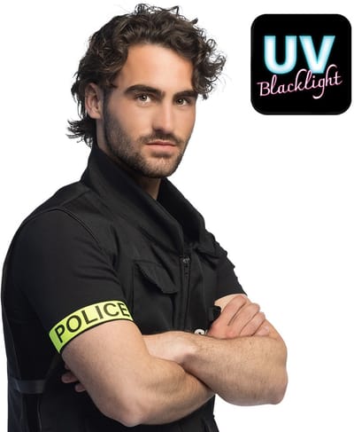 Boland - Armband 'Police' Neon,Geel - Volwassenen - Unisex - Agent - Agent