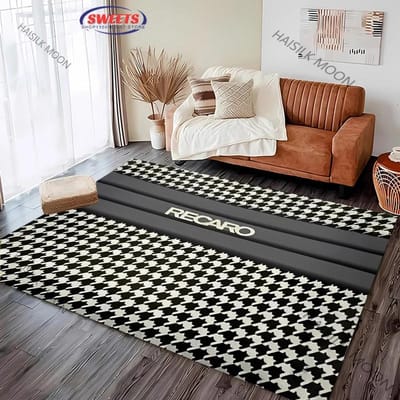 R-Recaro Logo Bedrukt Tapijt Woonkamer Slaapkamer Kantoor Groot Kleed Salontafel Balkonmat Verjaardag Thanksgiving Kerstcadeau 120*160cm