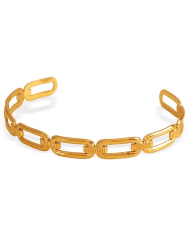 OVAL CUFF Armband – Luxe 18K Gold Plated Armband van Cliste Couture – Stijlvol en Duurzaam Sieraad - Vrouwen Armbanden - Sieraden - Verguld - Verstelbaar