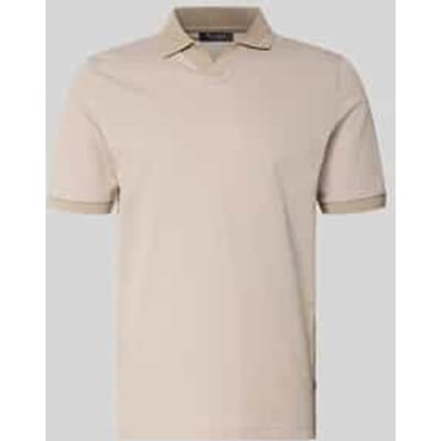 regular fit poloshirt van katoen met V-hals